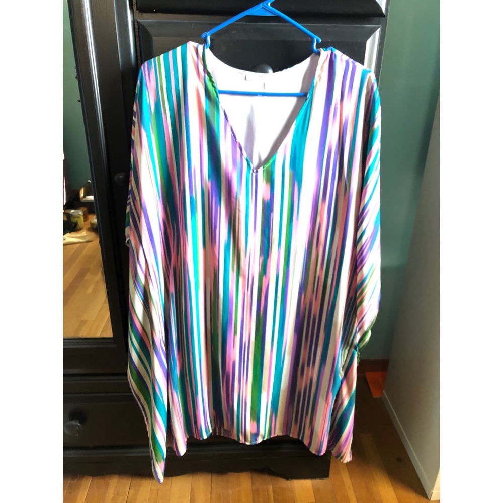 Colorful pancho style dress